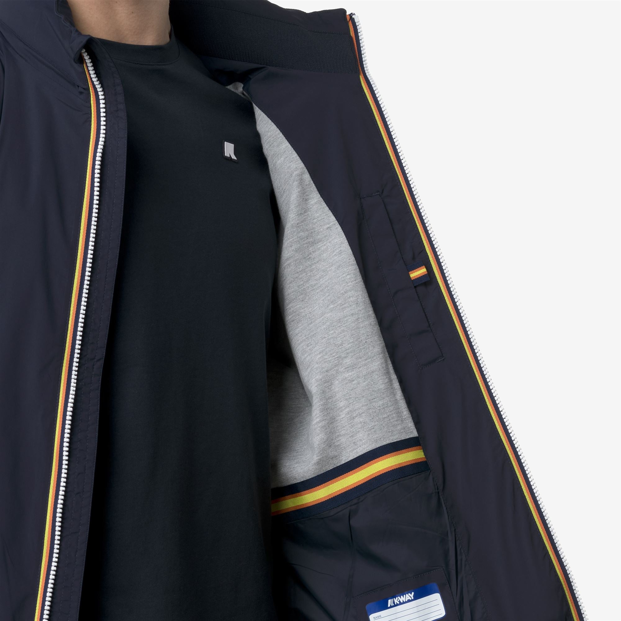 k-way-amaury-stretch-nylon-jersey-veste-court-homme-blue-depth image 4