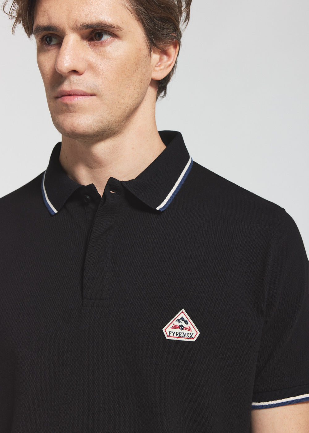 pyrenex-leyre-polo-homme-coton-bio-noir image 2