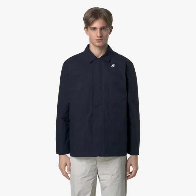 k-way-broen-cotton-nylon-veste-court-homme-blue-depth image 1
