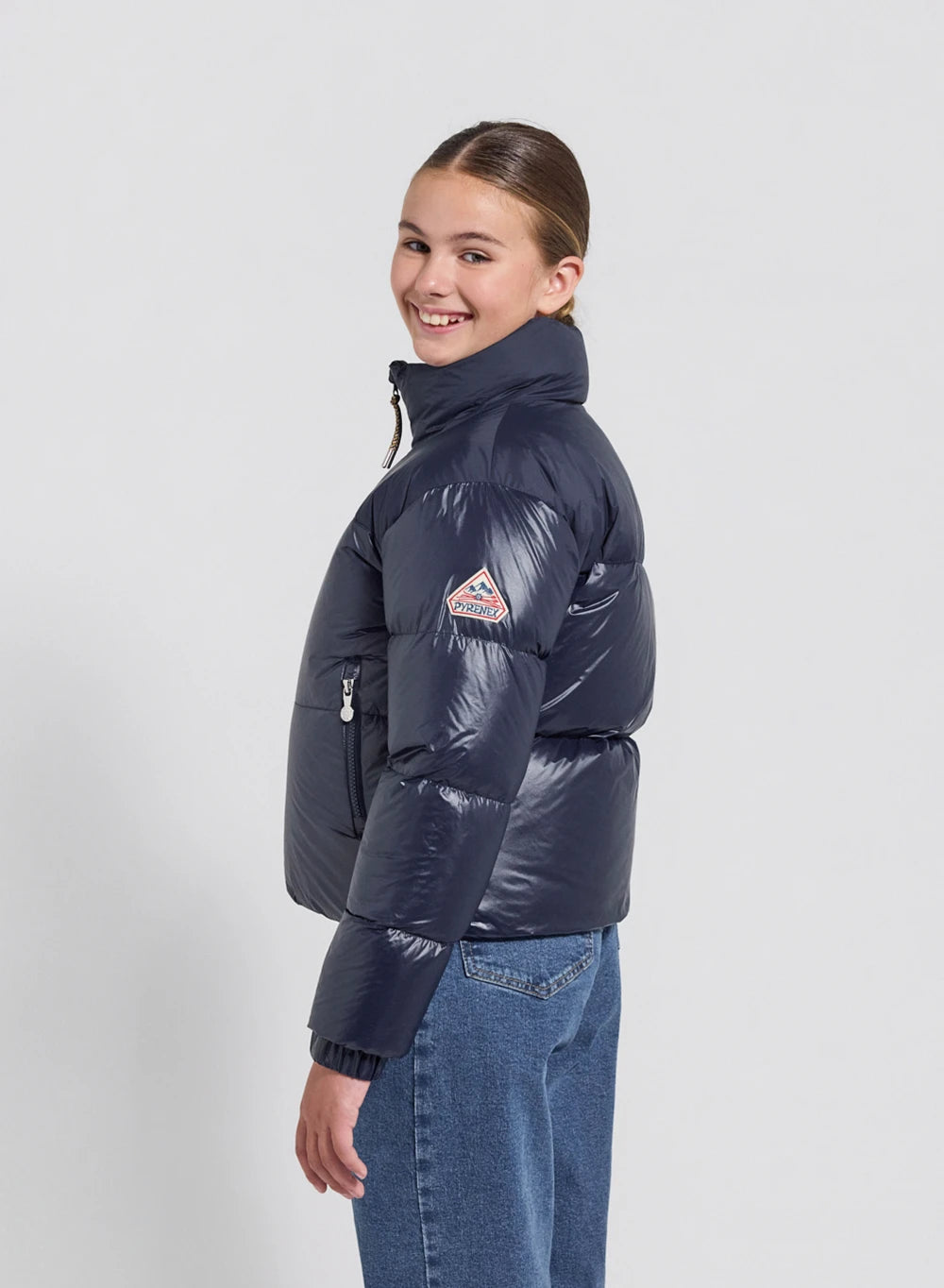 pyrenex-goldin-doudoune-brillante-fille-bleu-marine-amiral image 3