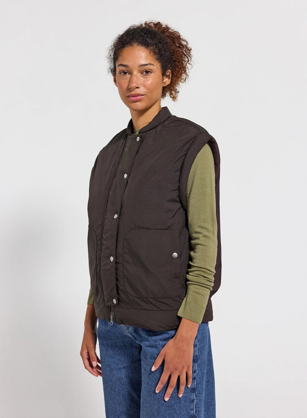 pyrenex-ritzy-doudoune-sans-manches-femme-marron-fonc image 1