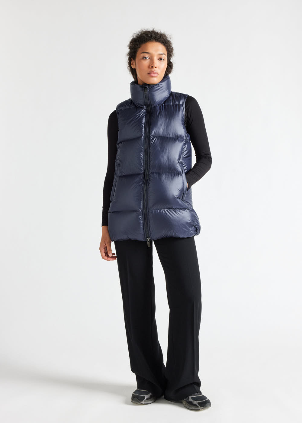 pyrenex-tamara-doudoune-sans-manche-femme-mi-longue-amiral image 1