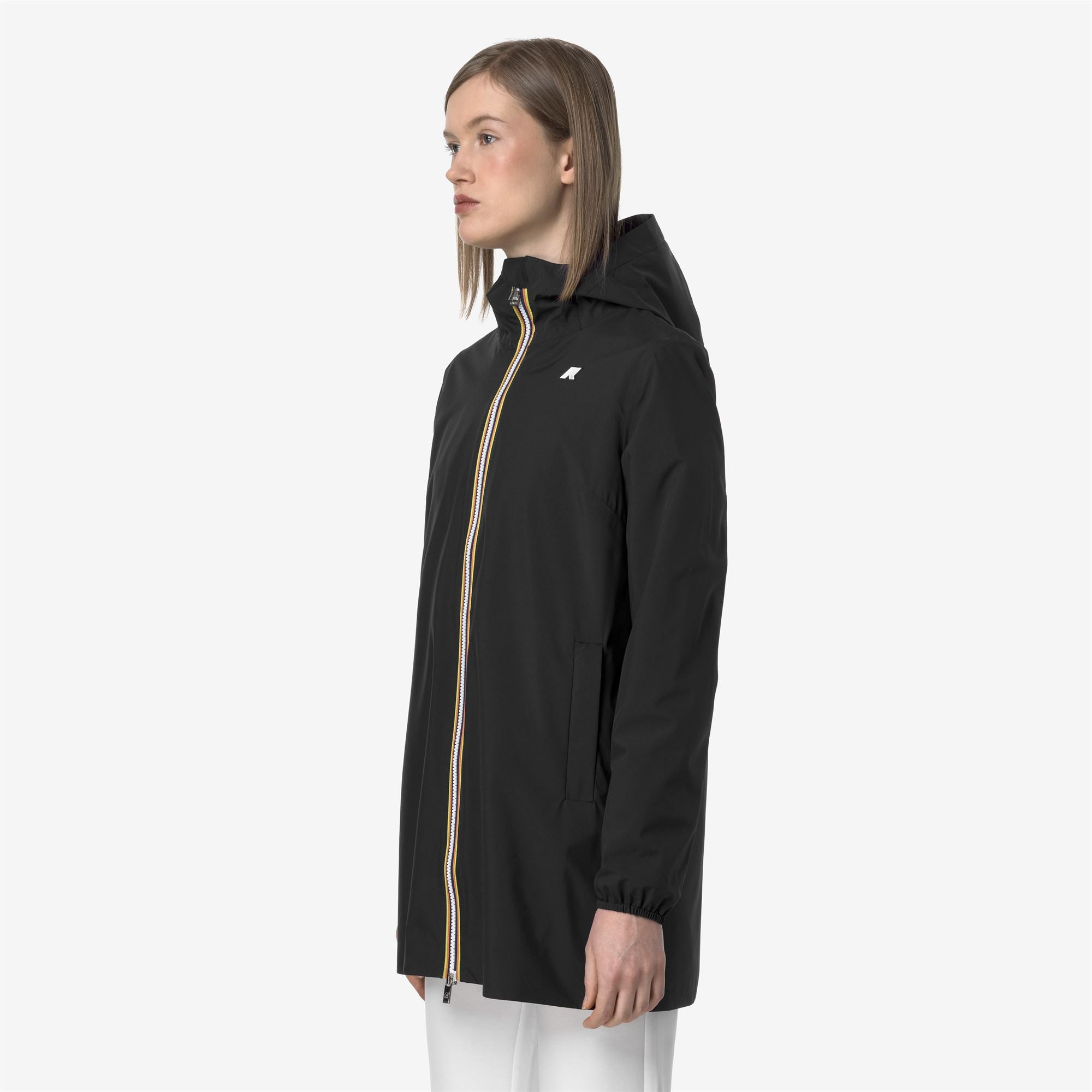 k-way-sophie-stretch-poly-jersey-trench-imperm-able-femme-black-pure image 2