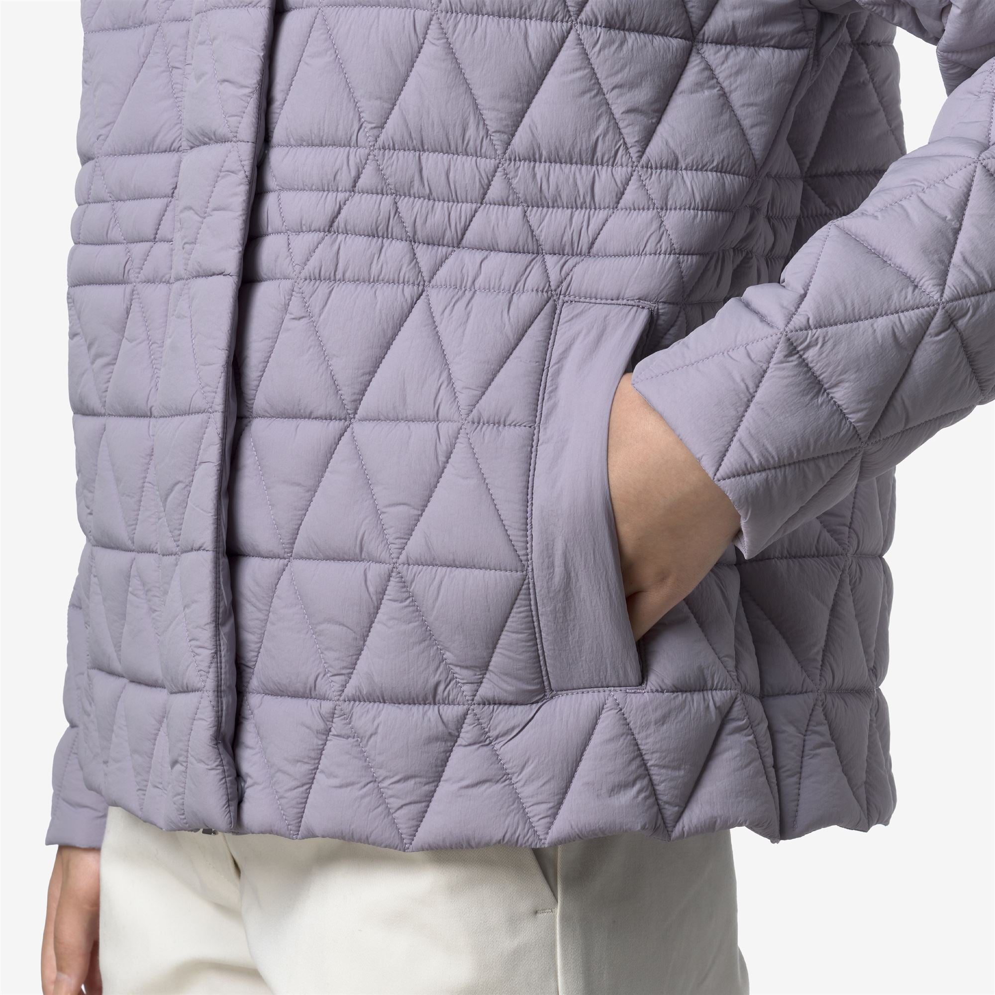 k-way-selene-diamond-quilted-warm-veste-mi-longue-femme-violet-lavender image 4