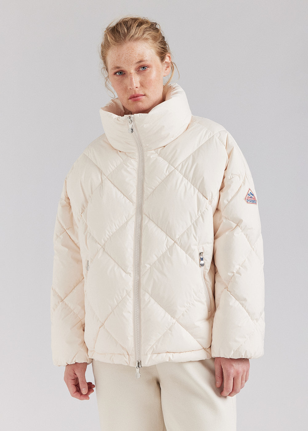 pyrenex-adele-doudoune-oversize-femme-col-enveloppant-chalk image 1