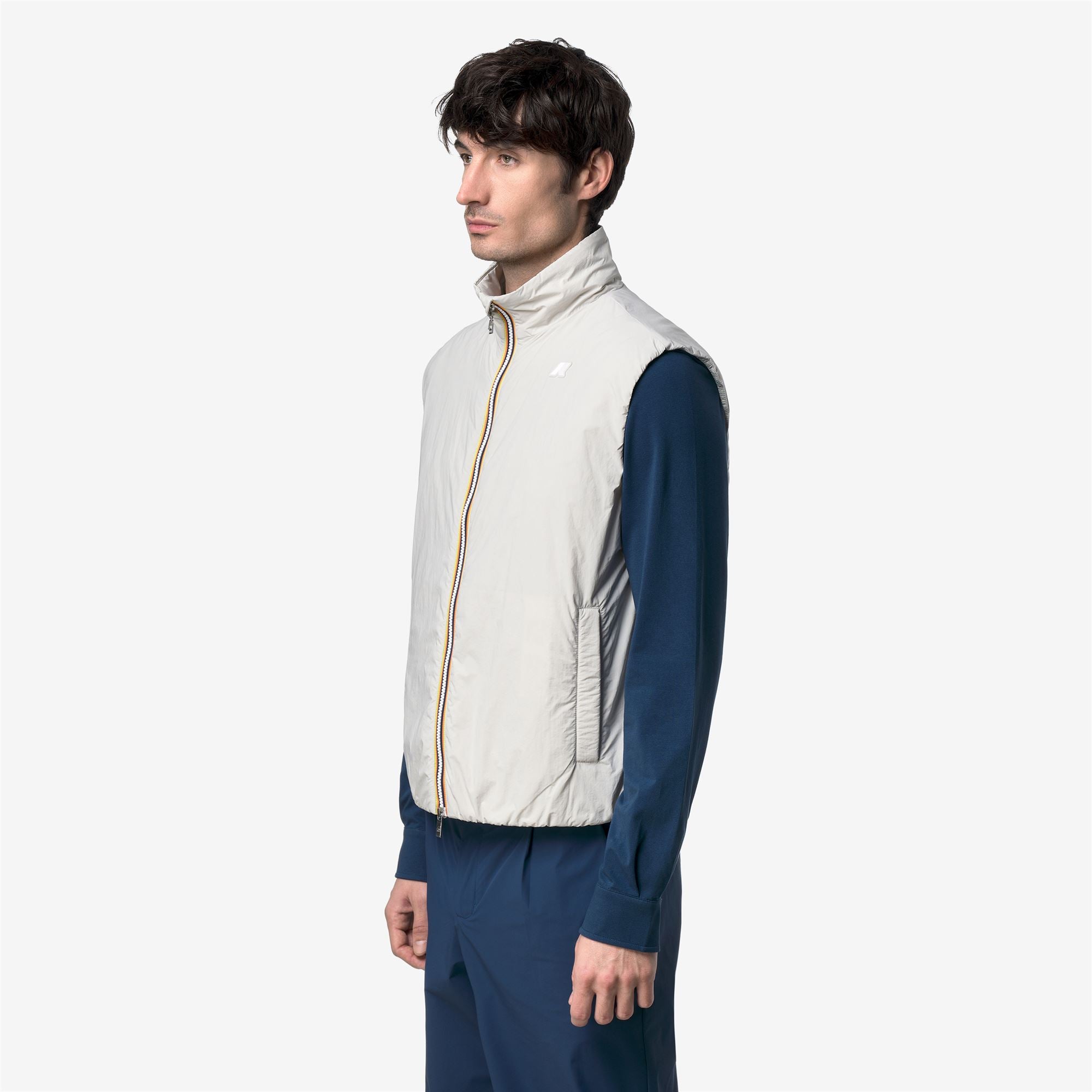 k-way-valen-plain-warm-gilet-homme-beige-lt image 2