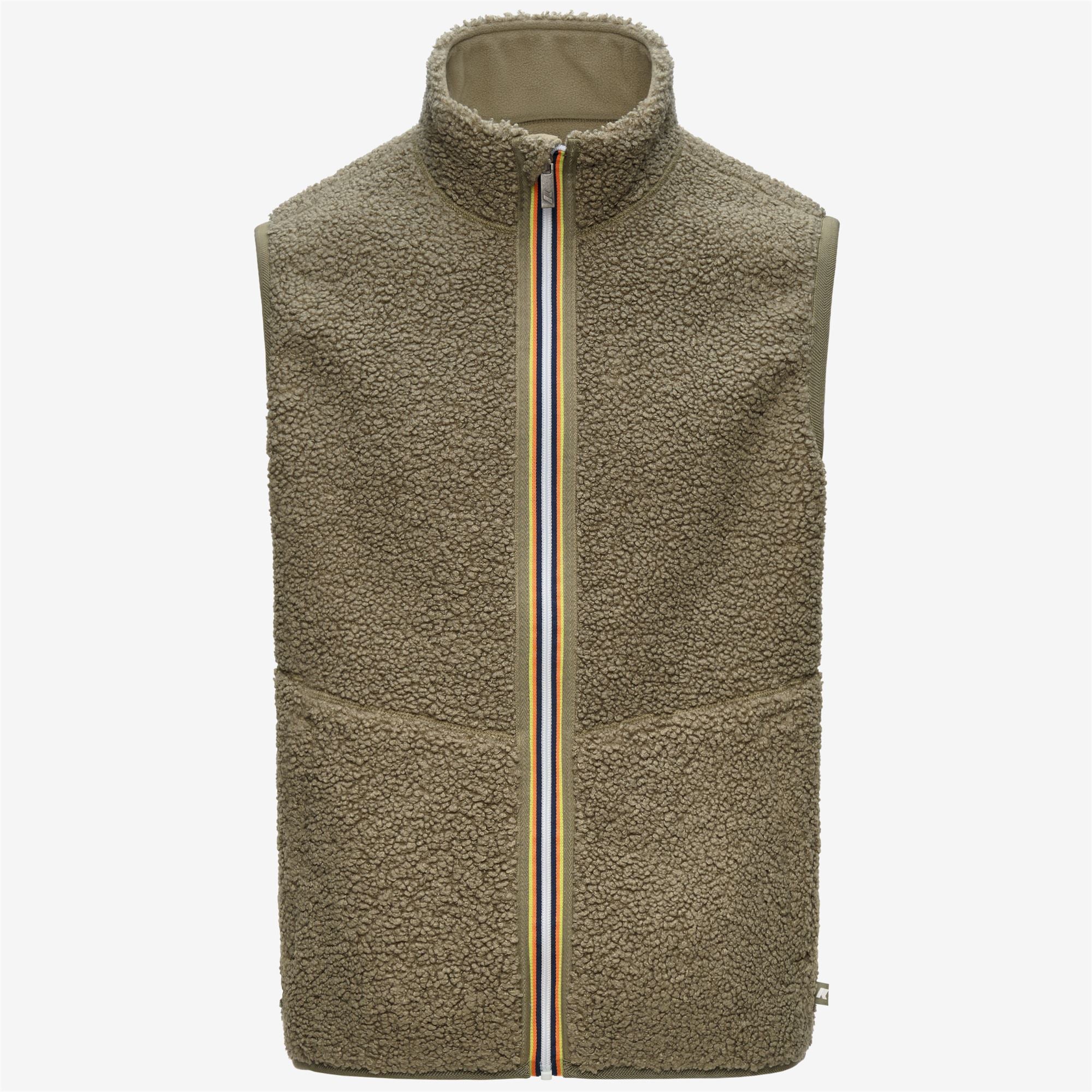k-way-yannick-sherpa-polar-double-gilet-homme-green-army image 5