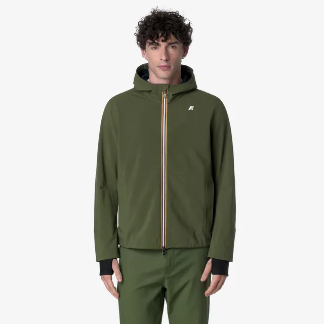 k-way-jacko-bonded-veste-courte-homme-green-c-blue-d image 1