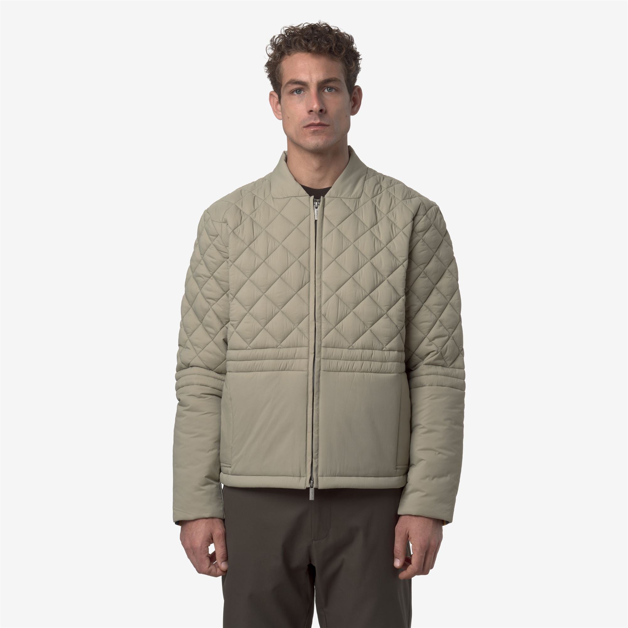 k-way-bariol-premium-warm-veste-courte-homme-green-oak image 1