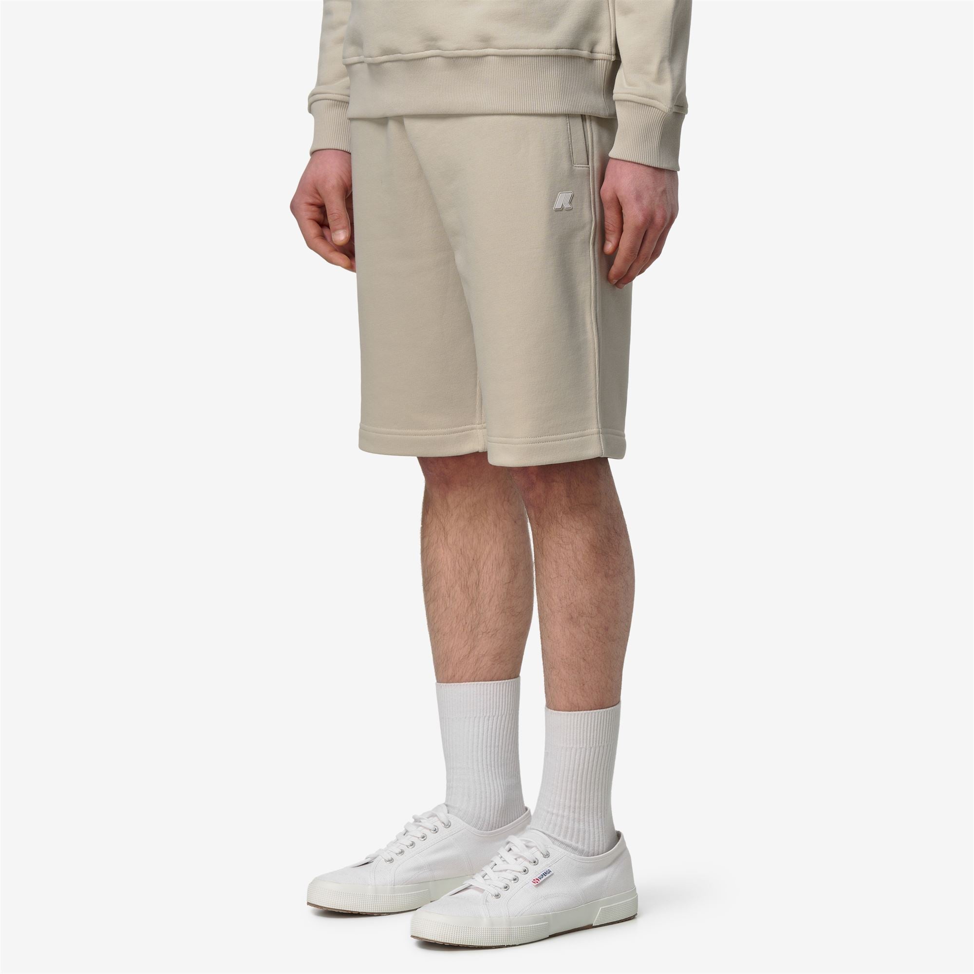 k-way-erik-french-terry-short-de-sport-homme-beige-lt image 2