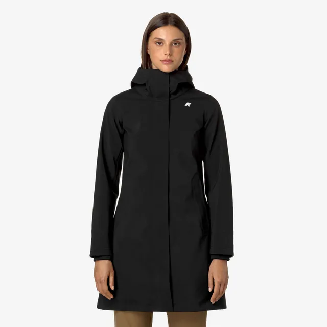 k-way-stephy-bonded-veste-3-4-femme-noir-bleu-depth image 1