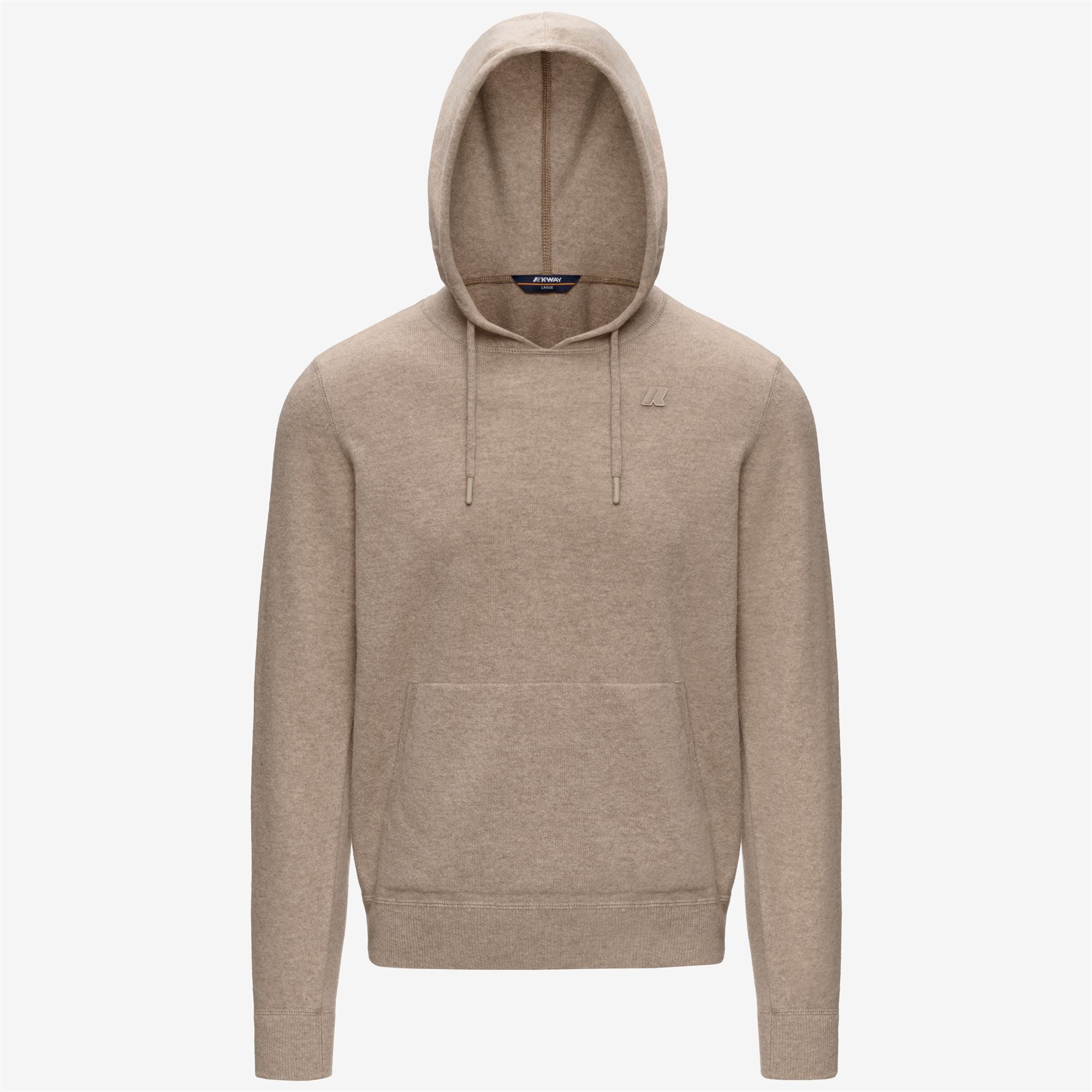 k-way-arzel-fleece-stitch-pull-capuche-homme-beige-plaza image 5