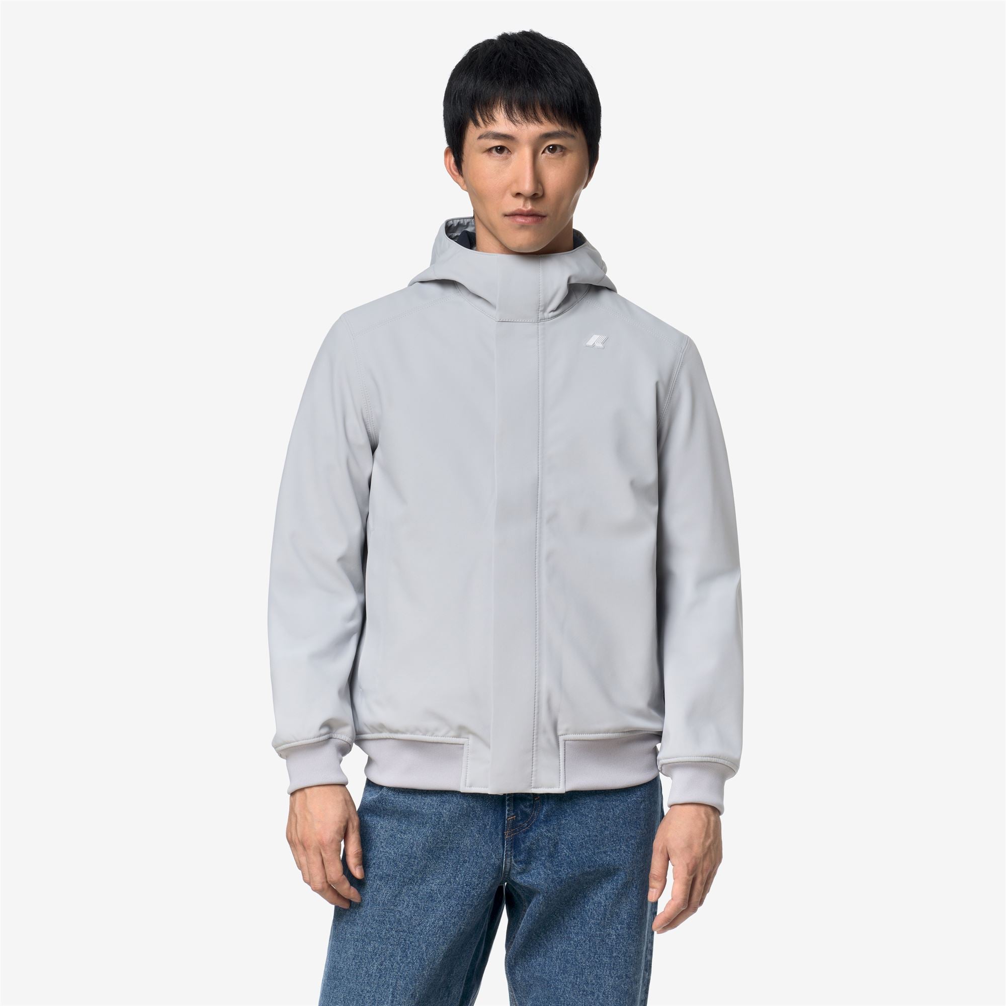 k-way-joachim-bonded-veste-courte-homme-grey-ash-blue-depth image 1