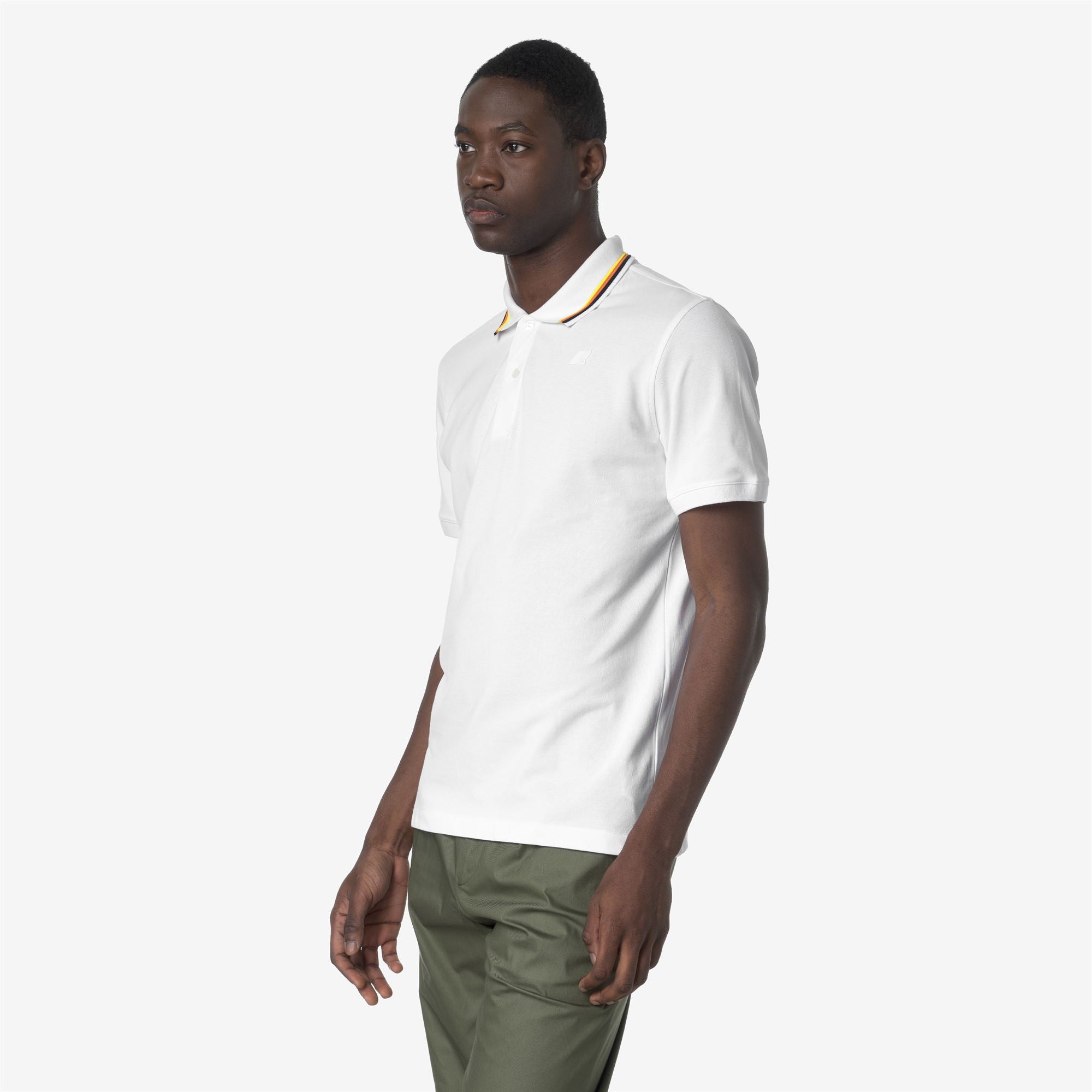 k-way-jud-pique-slim-polo-homme-white image 2