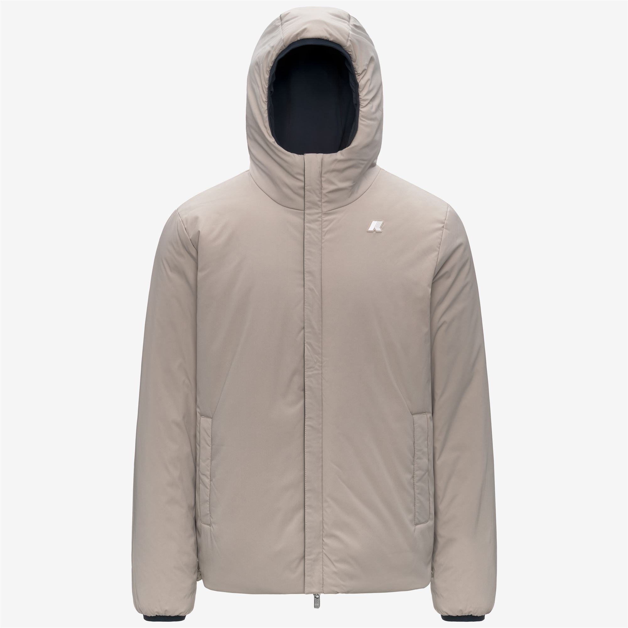 k-way-jack-st-warm-double-veste-r-versible-homme-blue-depth-beige-cashmere image 6