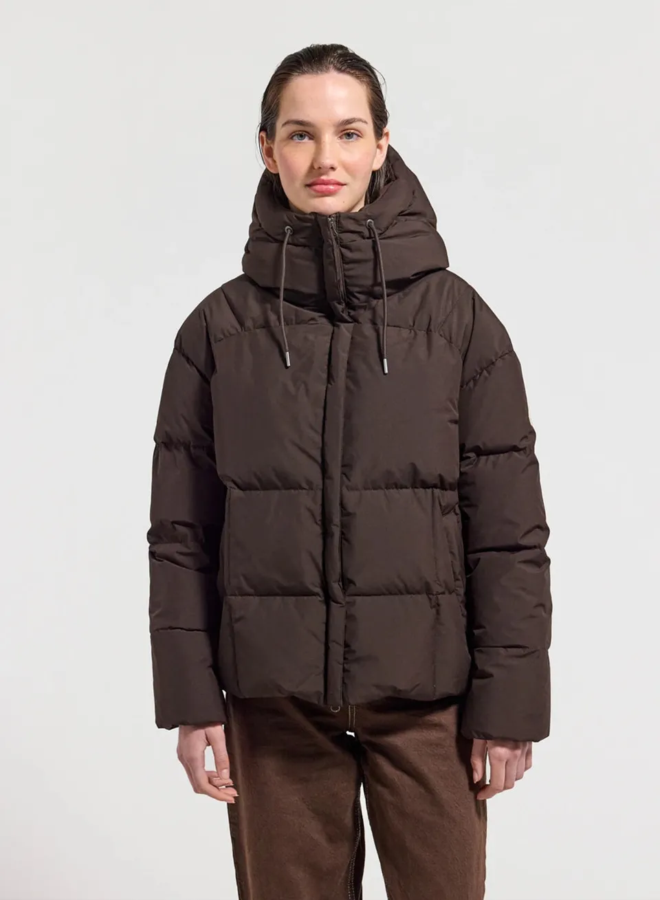 pyrenex-harmonie-doudoune-femme-marron-capuche image 1