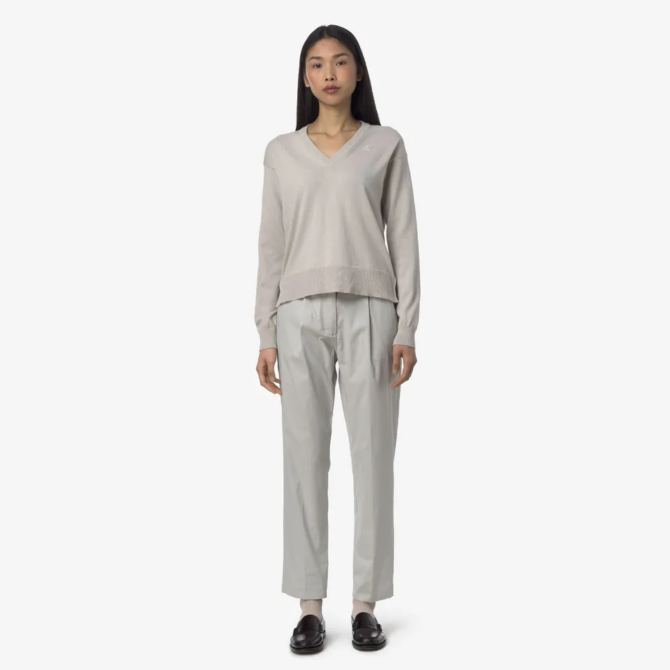 k-way-eyre-twill-tech-pantalon-chino-femme-beige-lt image 1