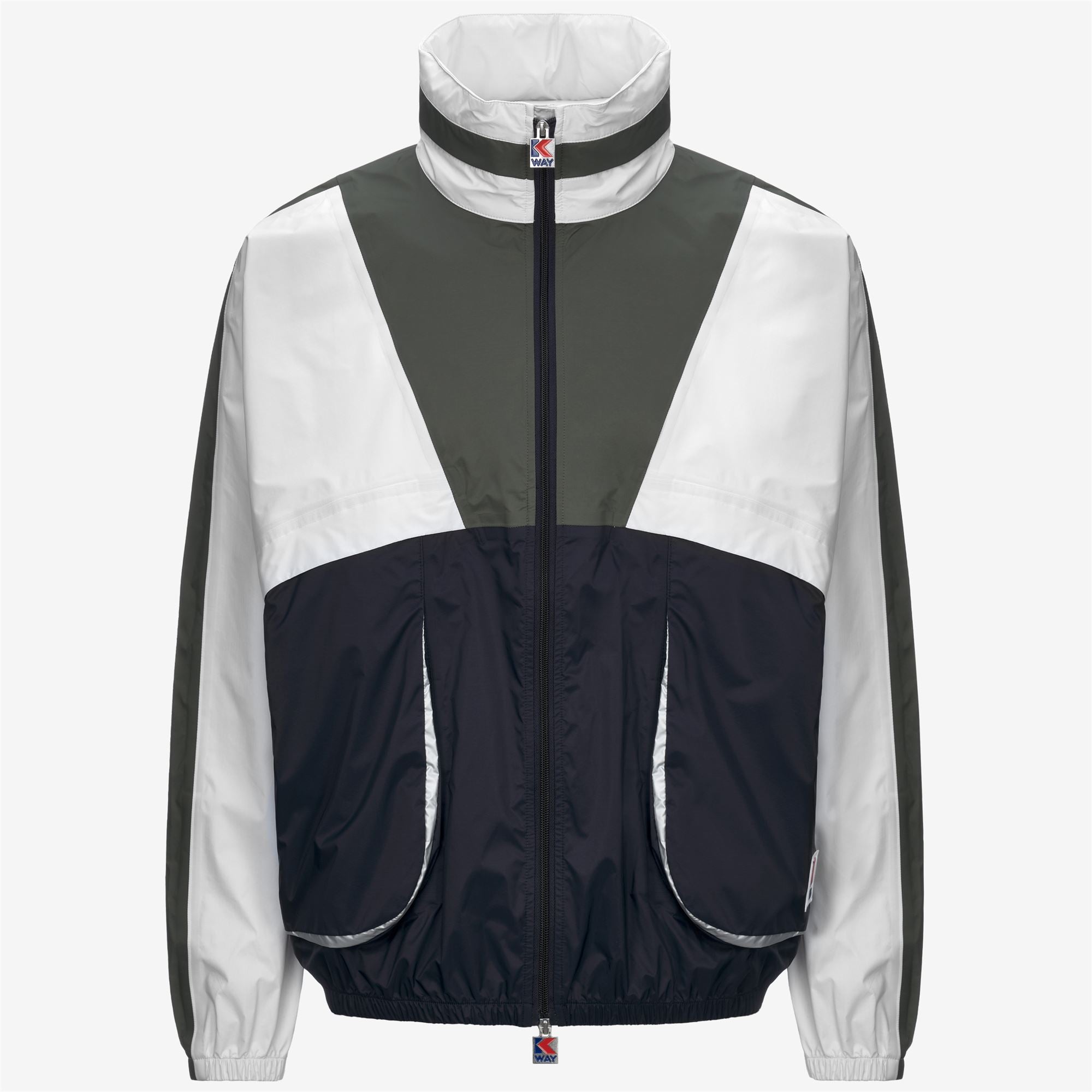k-way-7002-full-zip-veste-courte-unisexe-blue-white-green image 5