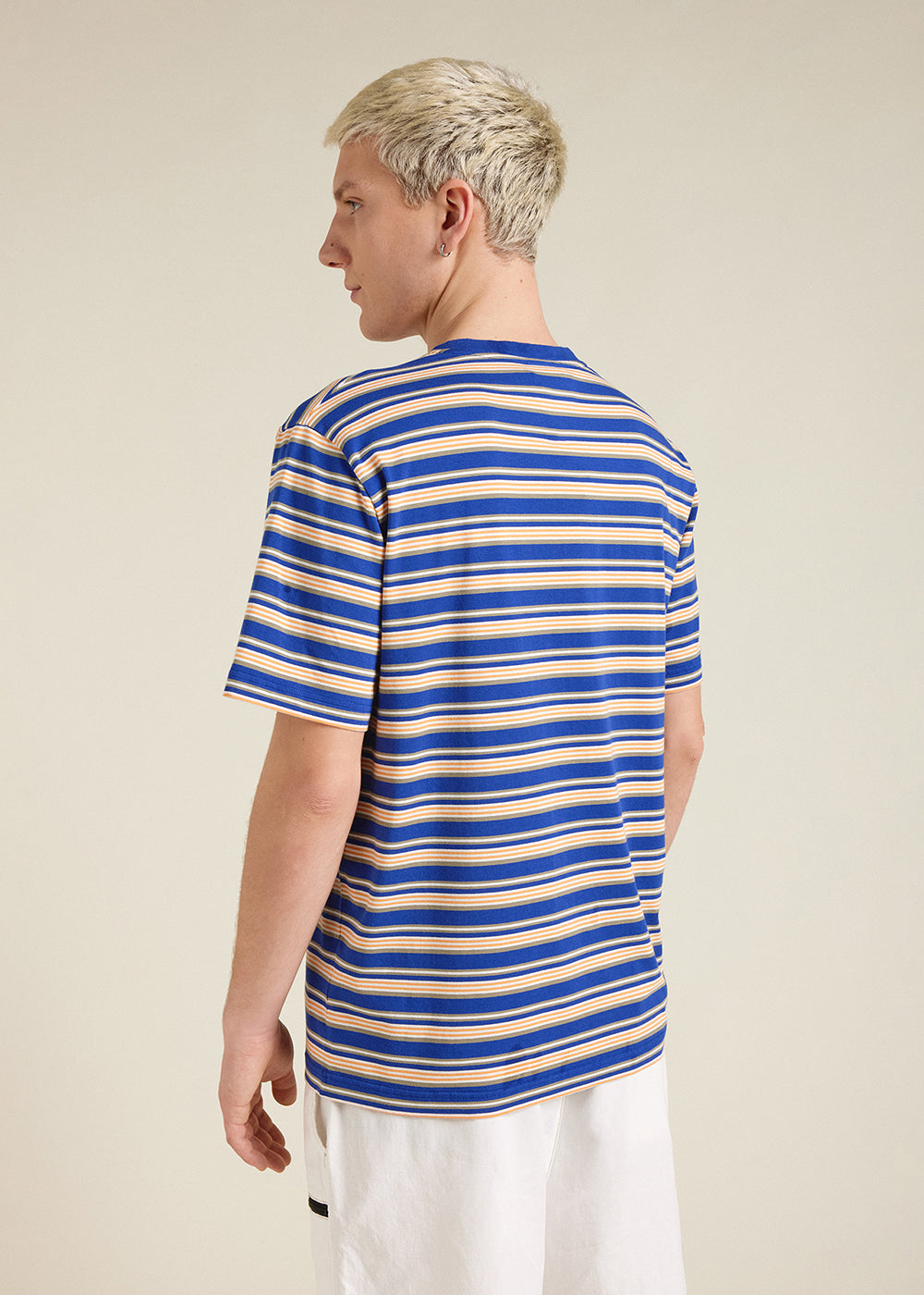 pyrenex-horizon-t-shirt-unisexe-rayures-coton-bio-blue-print image 6