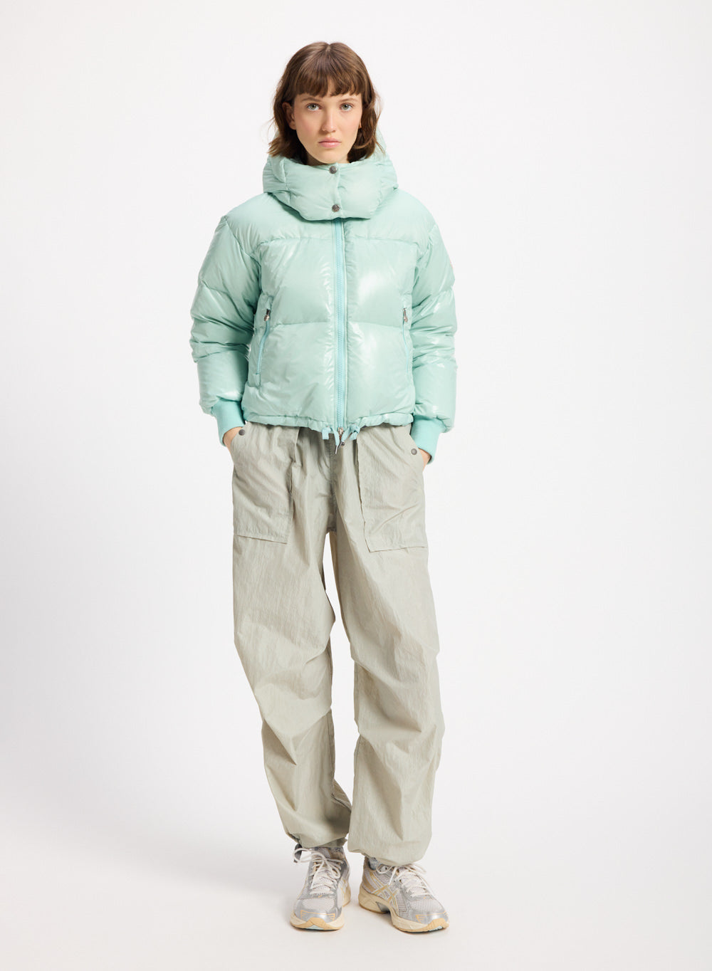 pyrenex-altic-doudoune-courte-femme-capuche-vert-d-eau image 2