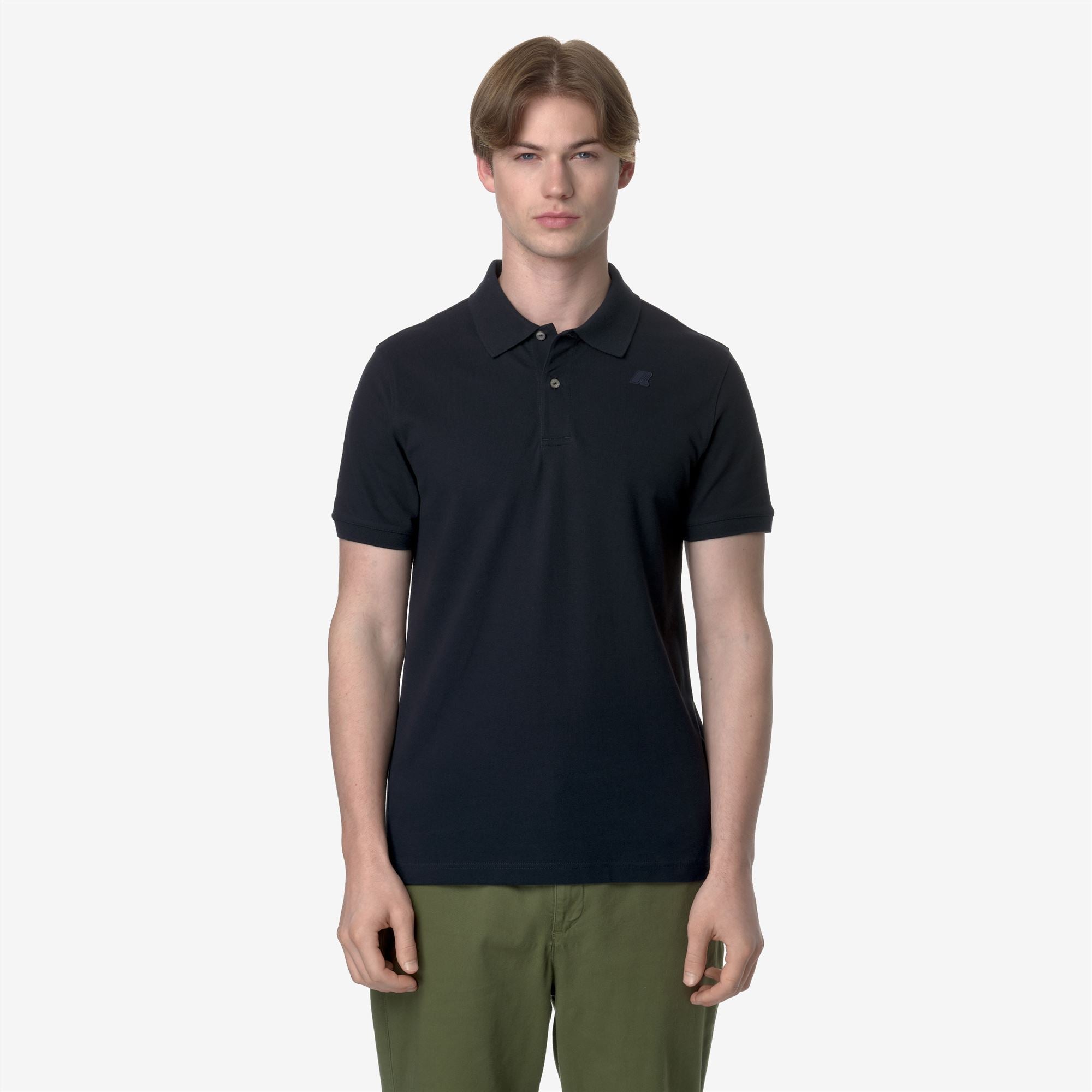 k-way-amedee-pique-slim-polo-homme-blue-depth image 1