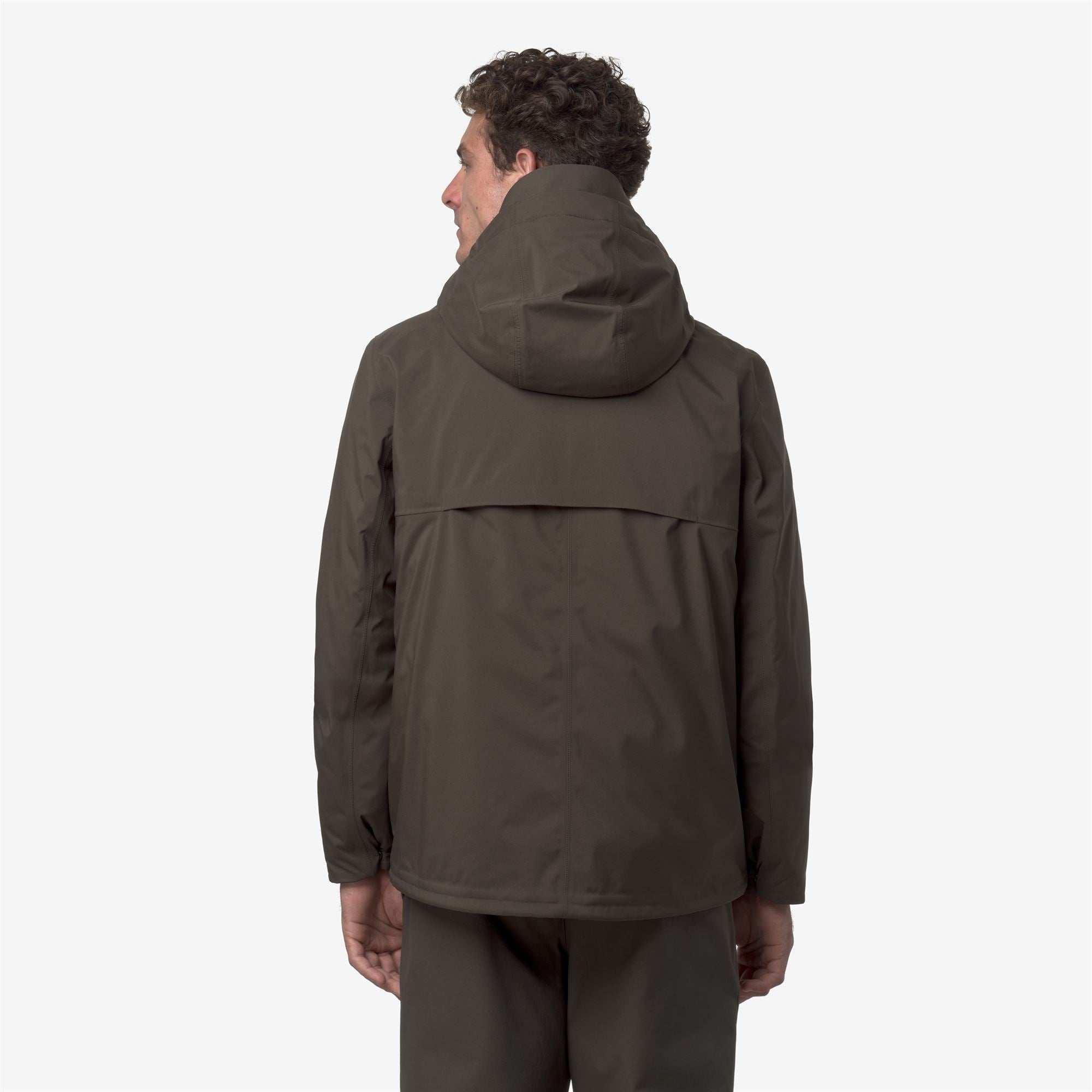 k-way-jacken-bonded-padded-veste-courte-homme-black-olive-combo image 3