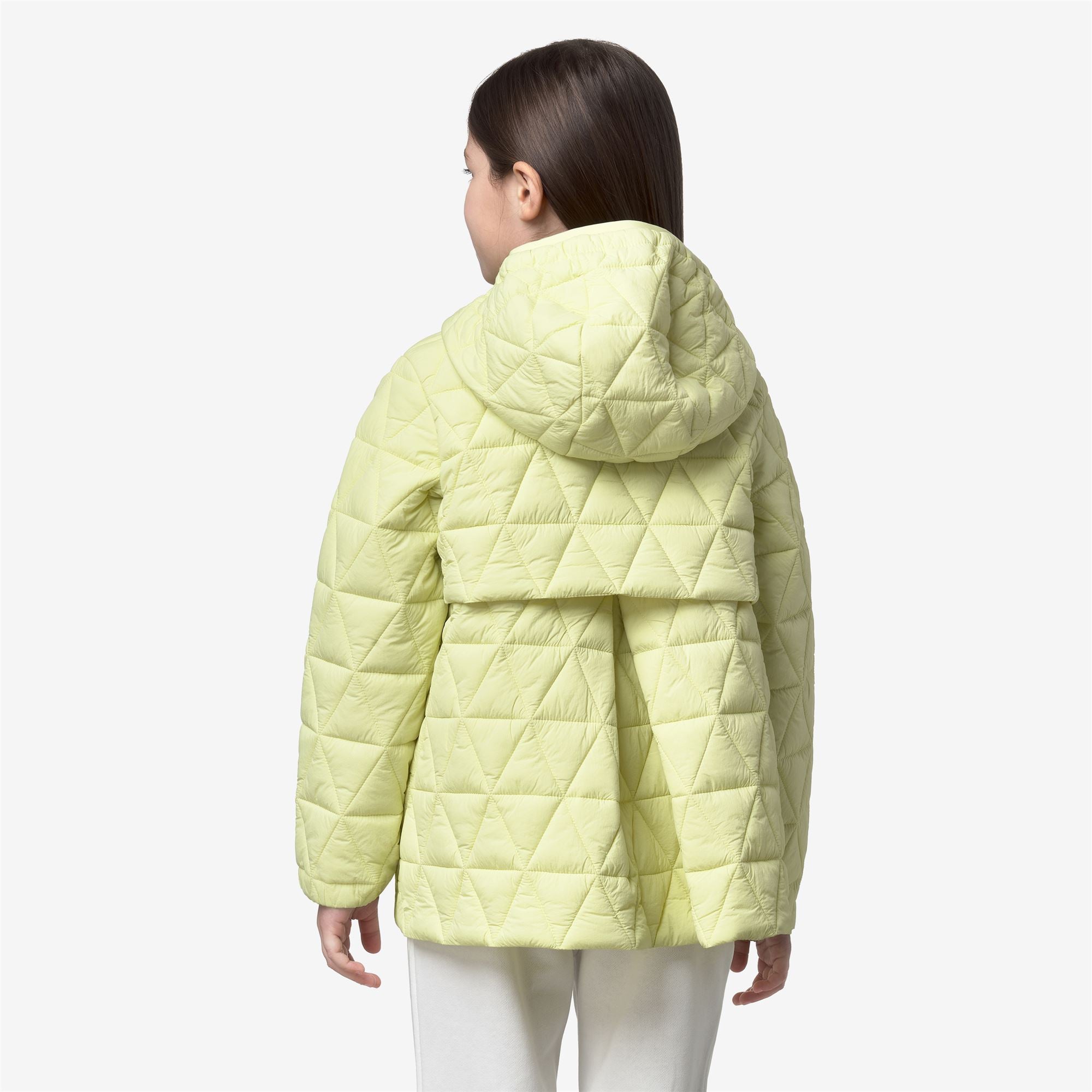 k-way-p-madlaine-diamond-quilted-warm-veste-court-fille-yellow-lime image 3