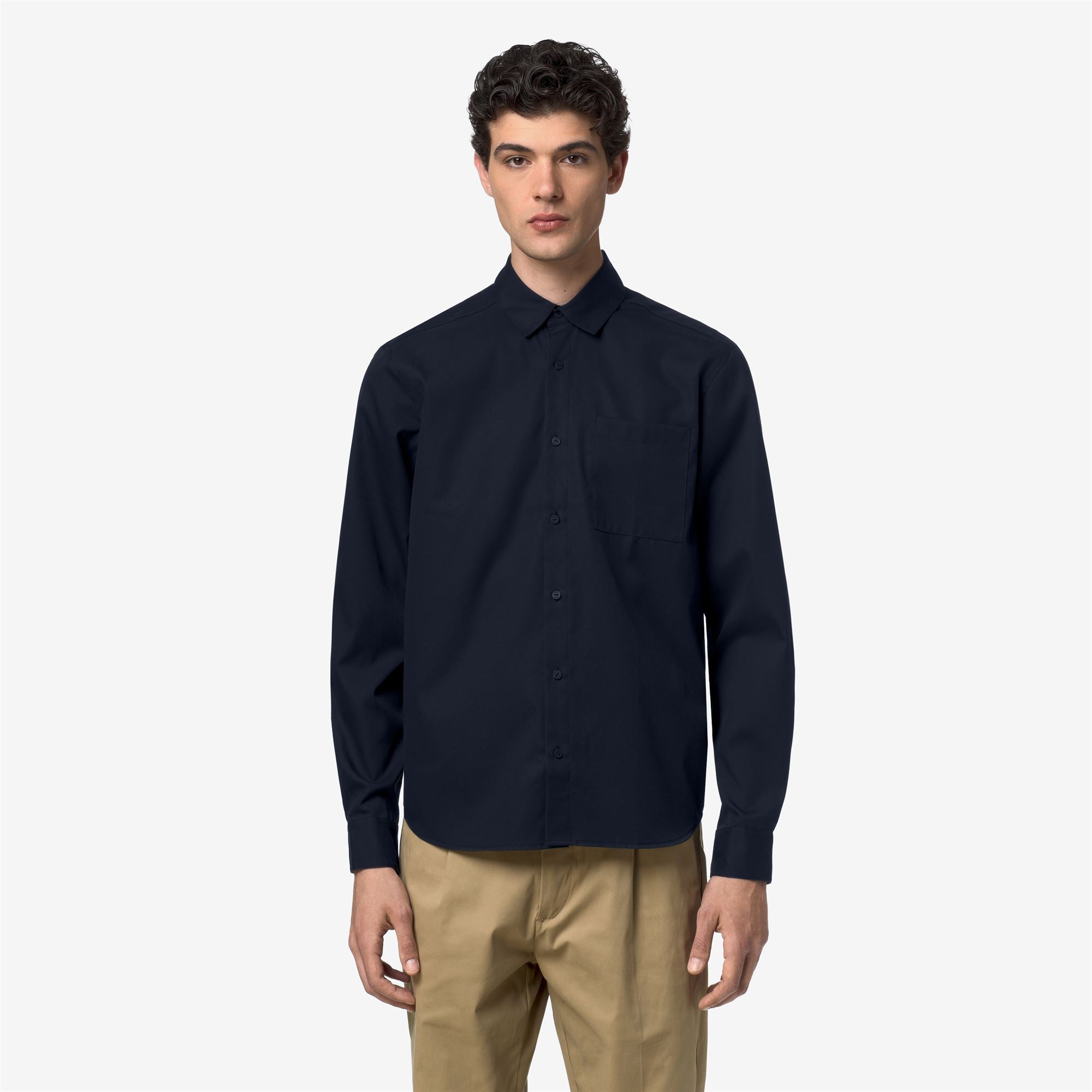 k-way-damir-oxford-non-iron-chemise-homme-blue-depth image 1