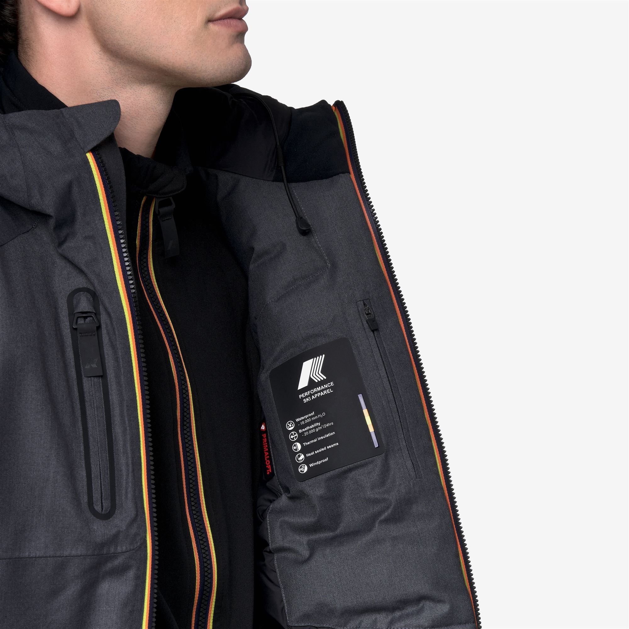 k-way-beaufortain-2l-veste-ski-homme-grey-grisaille image 4
