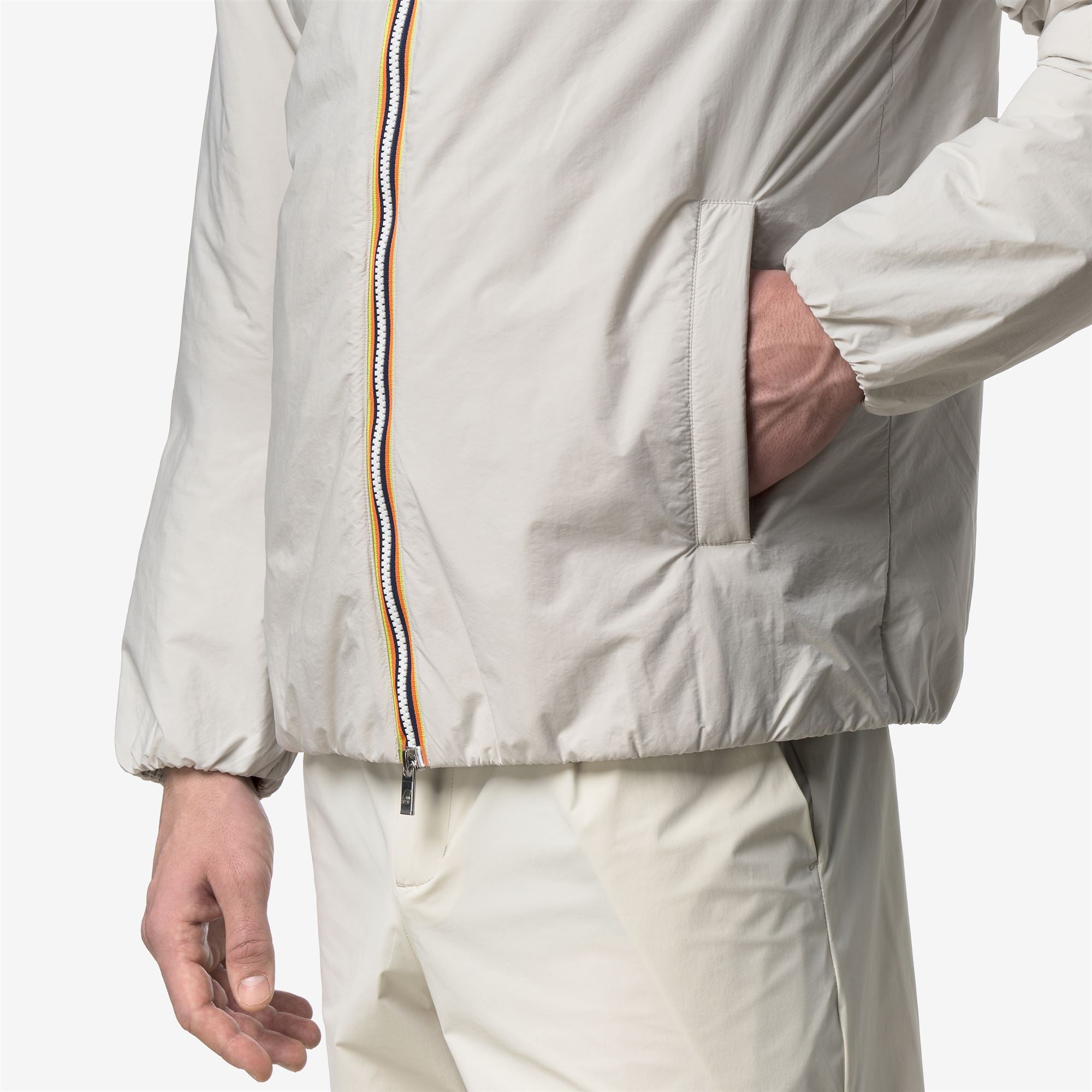 k-way-jack-plain-warm-veste-court-homme-beige-lt image 4