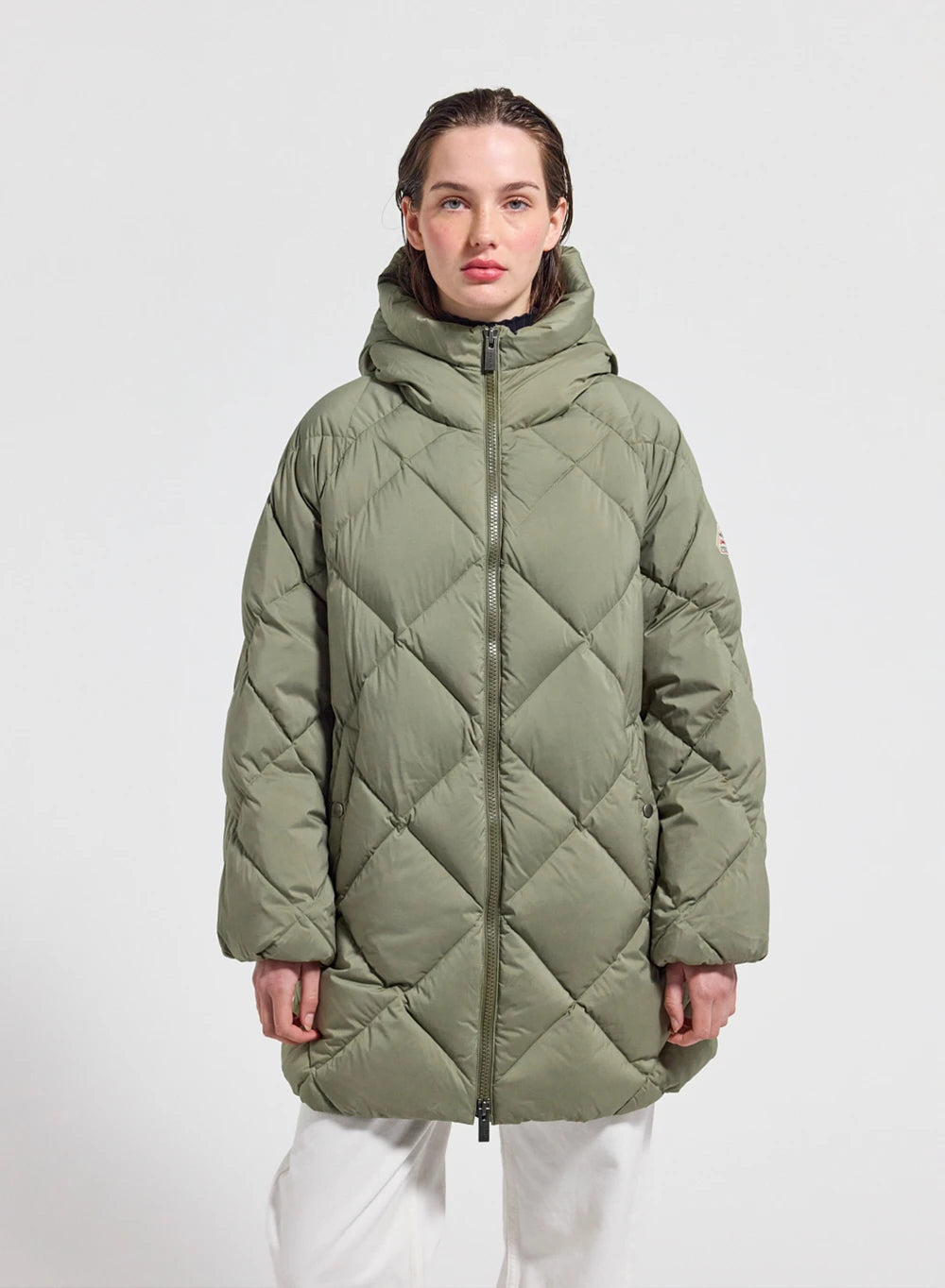 doudoune-longue-femme-pyrenex-adele-parka-kaki-clair image 1