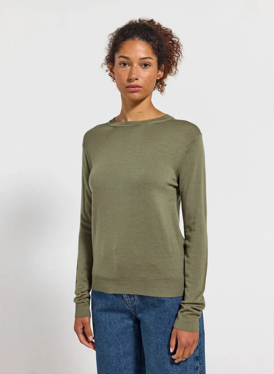 pyrenex-mysig-pull-col-rond-laine-m-rinos-femme-kaki image 1