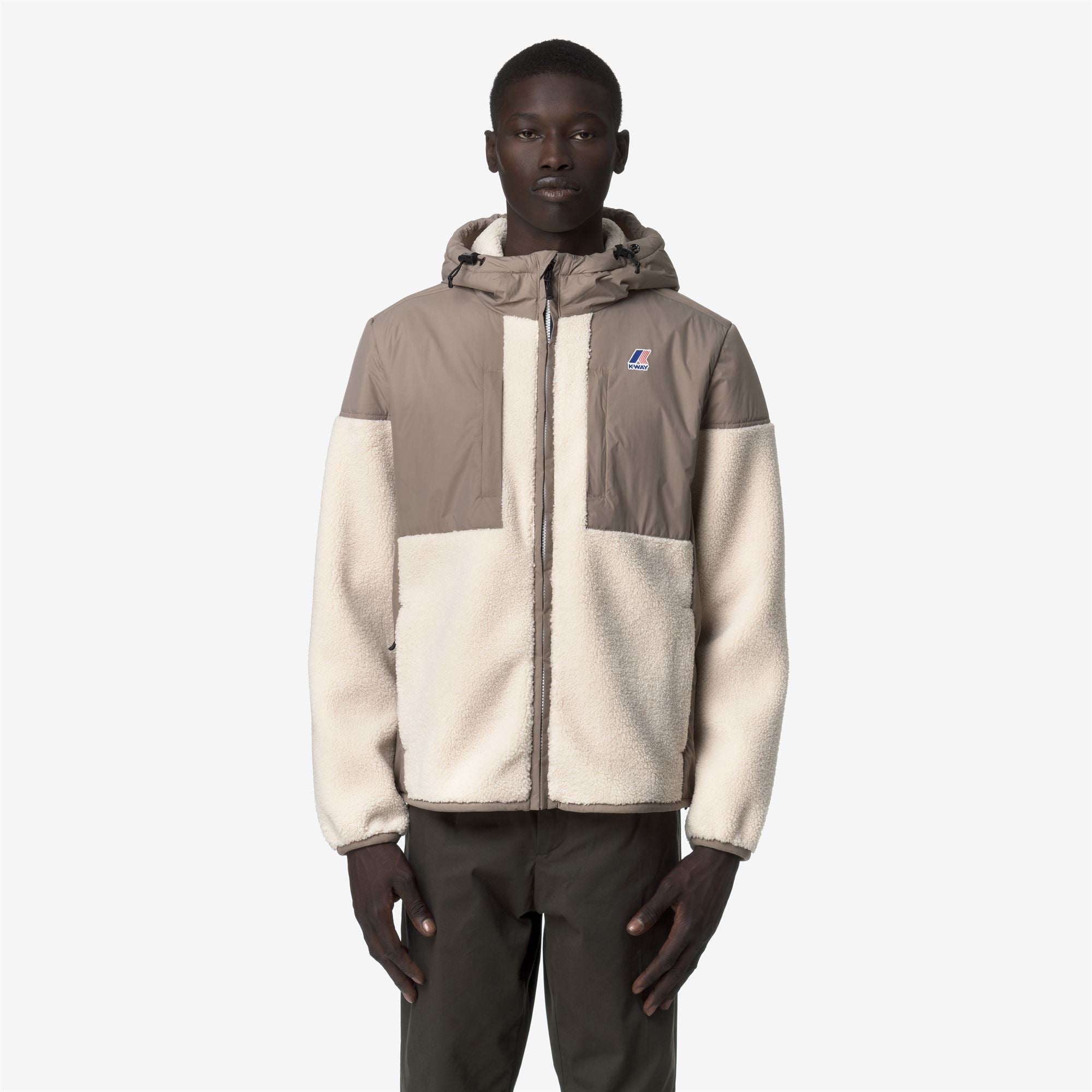 k-way-samson-4-0-orsetto-polaire-sherpa-zipp-e-unisexe-beige-taupe-ecru image 5