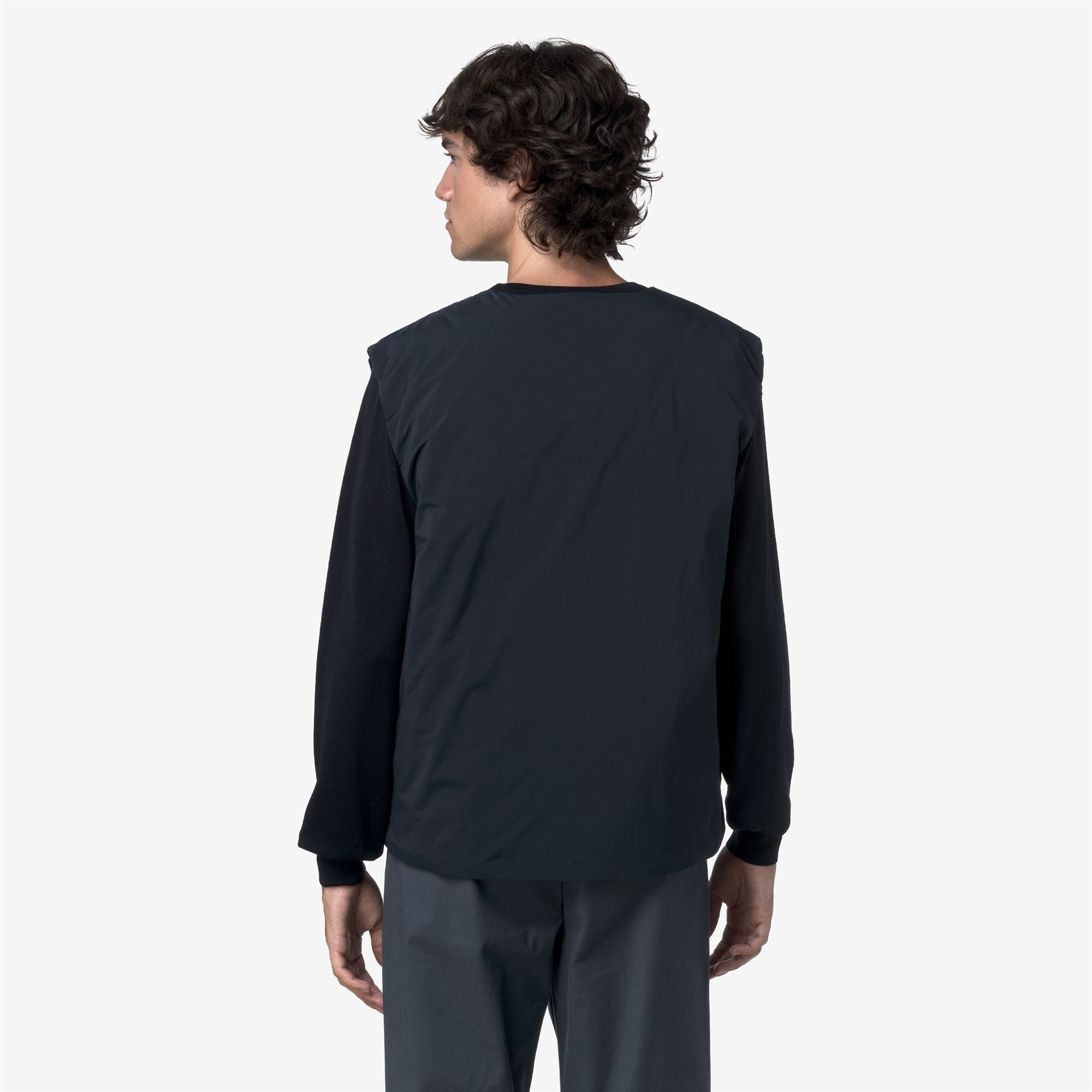 k-way-valty-plain-warm-gilet-homme-blue-depth image 3