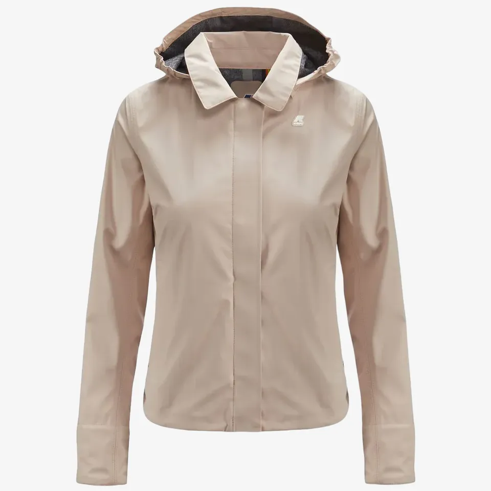 k-way-lilla-bonded-jersey-veste-courte-femme-beige-lt image 1