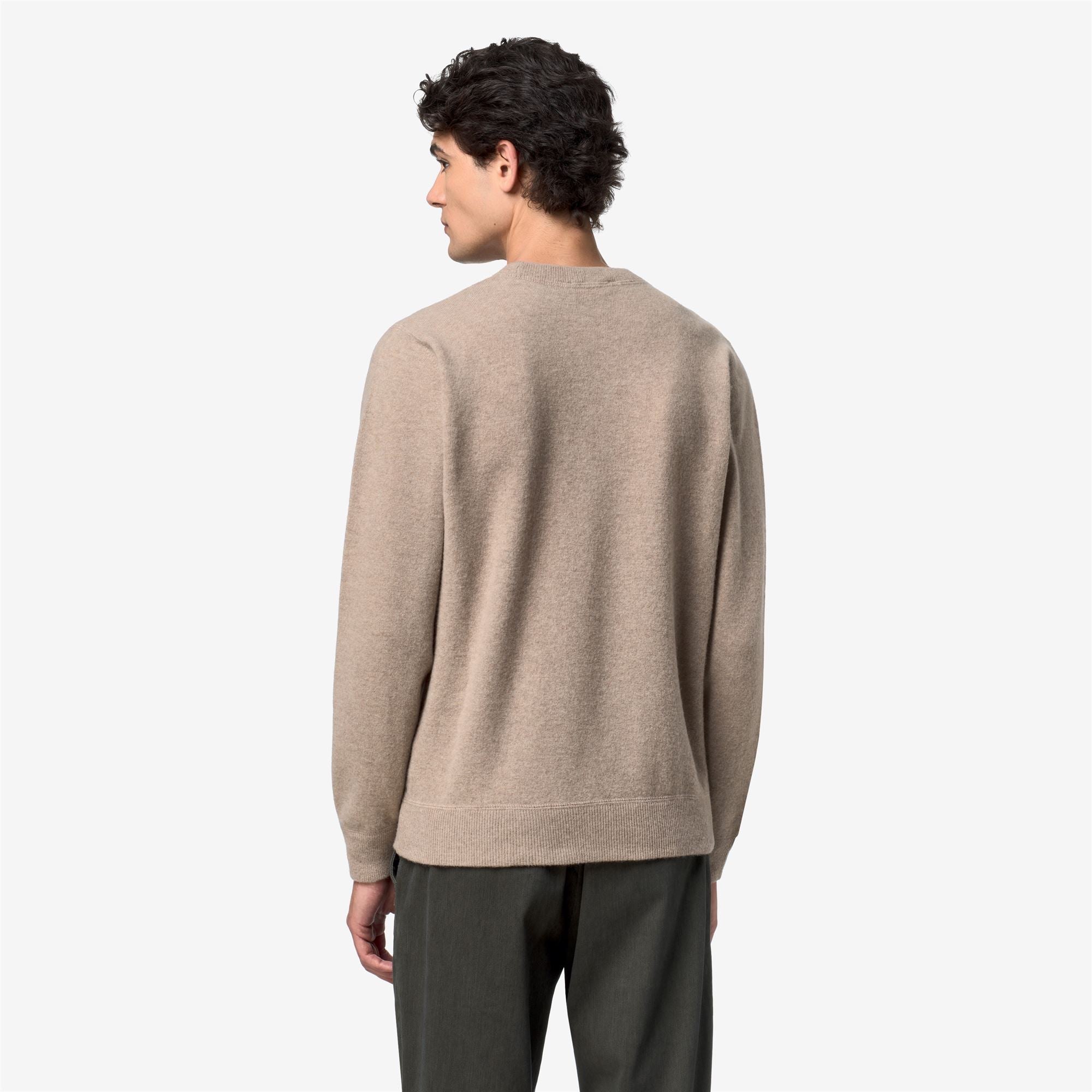 k-way-sebastien-fleece-stitch-pull-over-homme-beige-plaza image 3