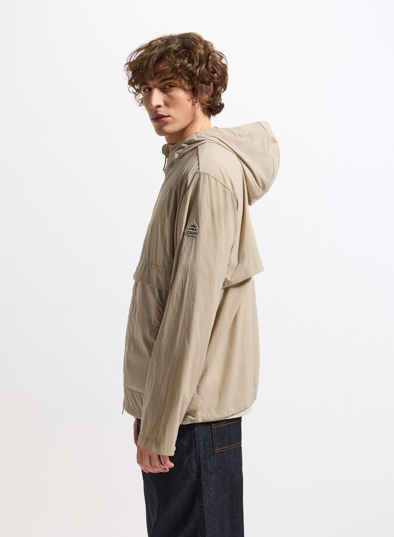pyrenex-soulere-coupe-vent-unisexe-capuche-beige image 5