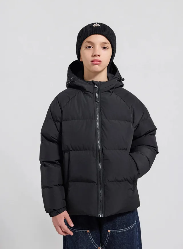 pyrenex-sten-smooth-doudoune-enfant-capuche-noire-mat image 1