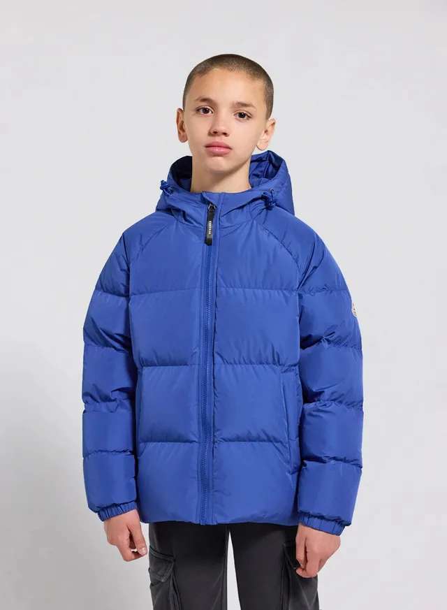 doudoune-enfant-pyrenex-sten-smooth-bleue-mate-capuche image 1