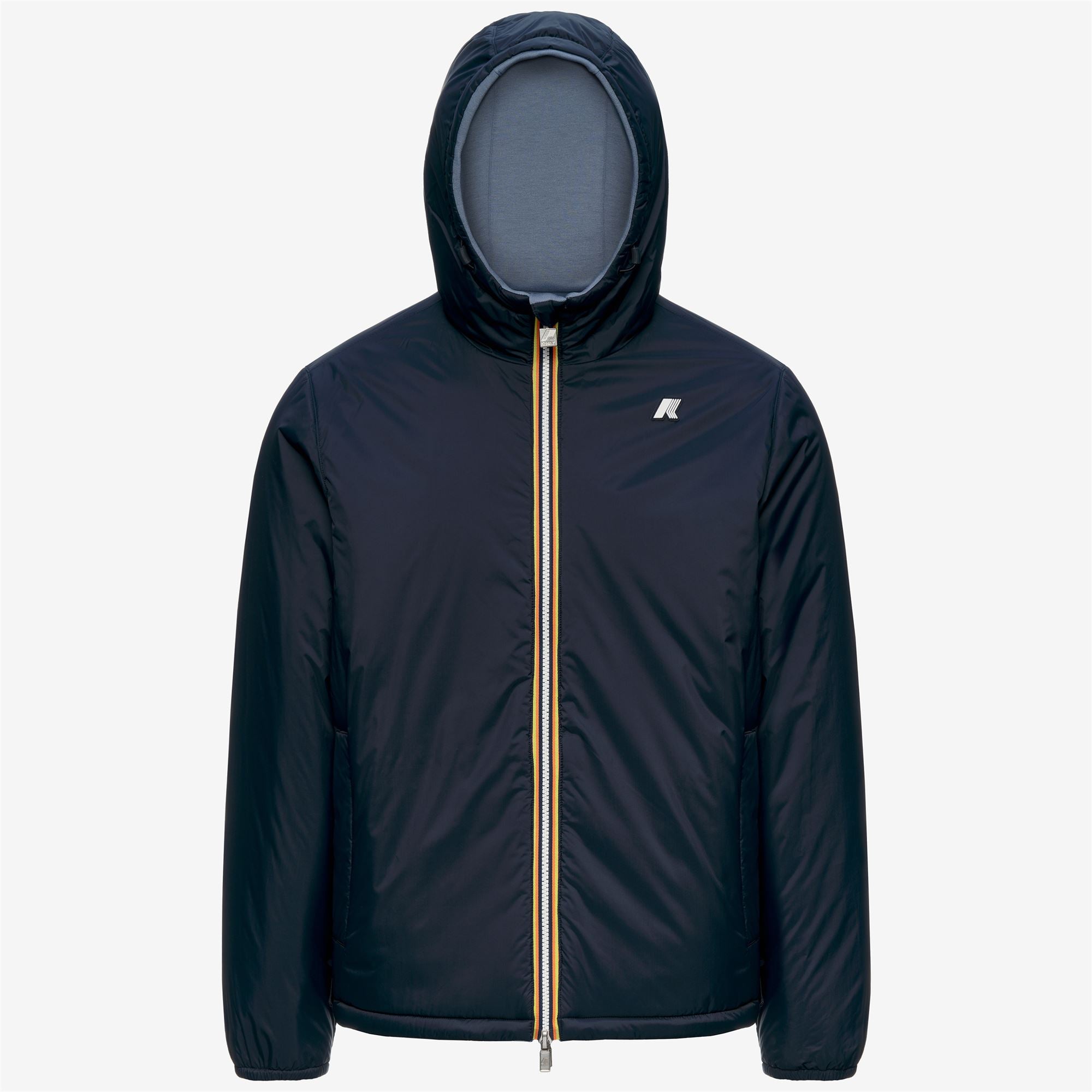k-way-jack-spacer-nylon-double-veste-courte-r-versible-homme-blue-wild-blue-dept image 6