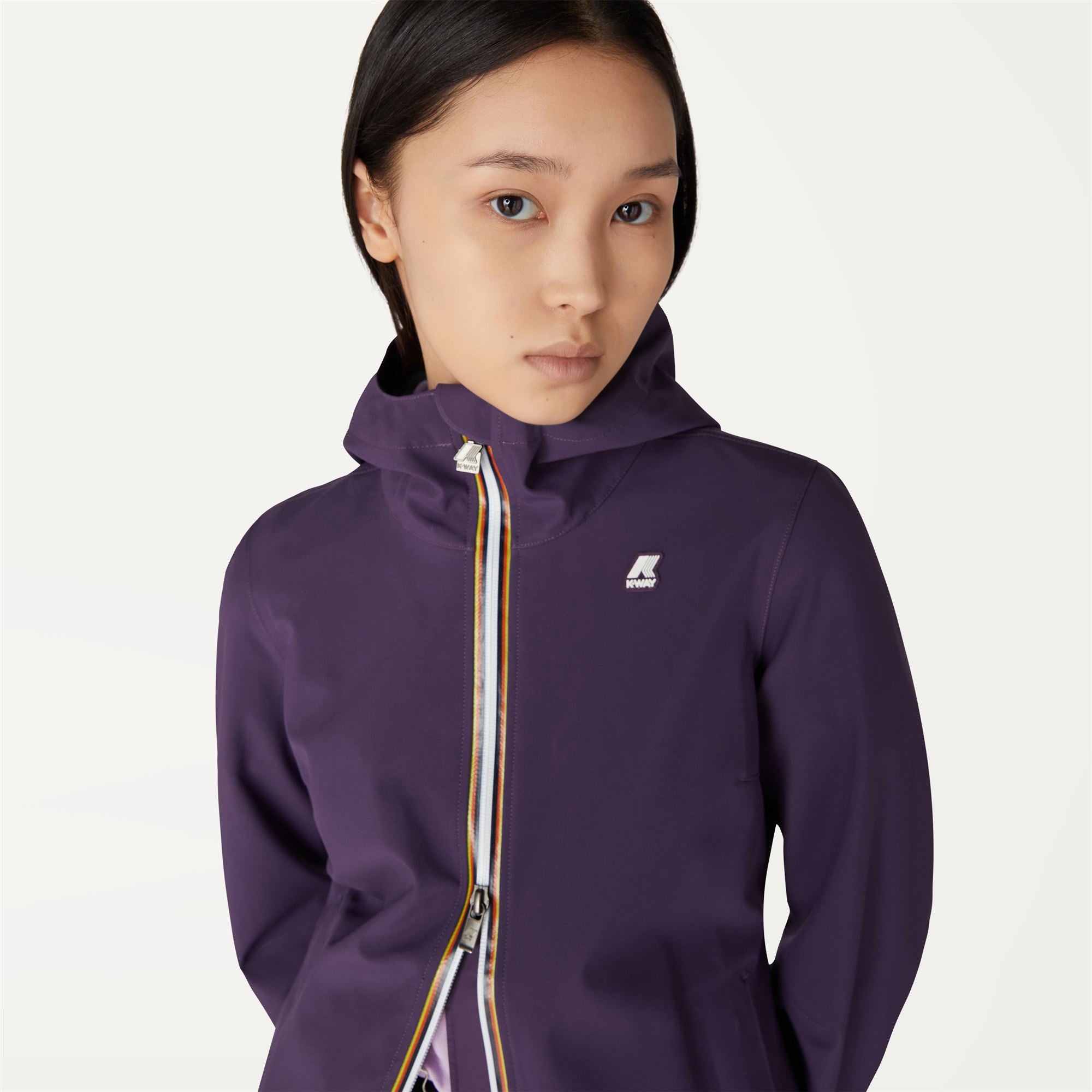 k-way-lil-bonded-jersey-veste-court-femme-violet image 4