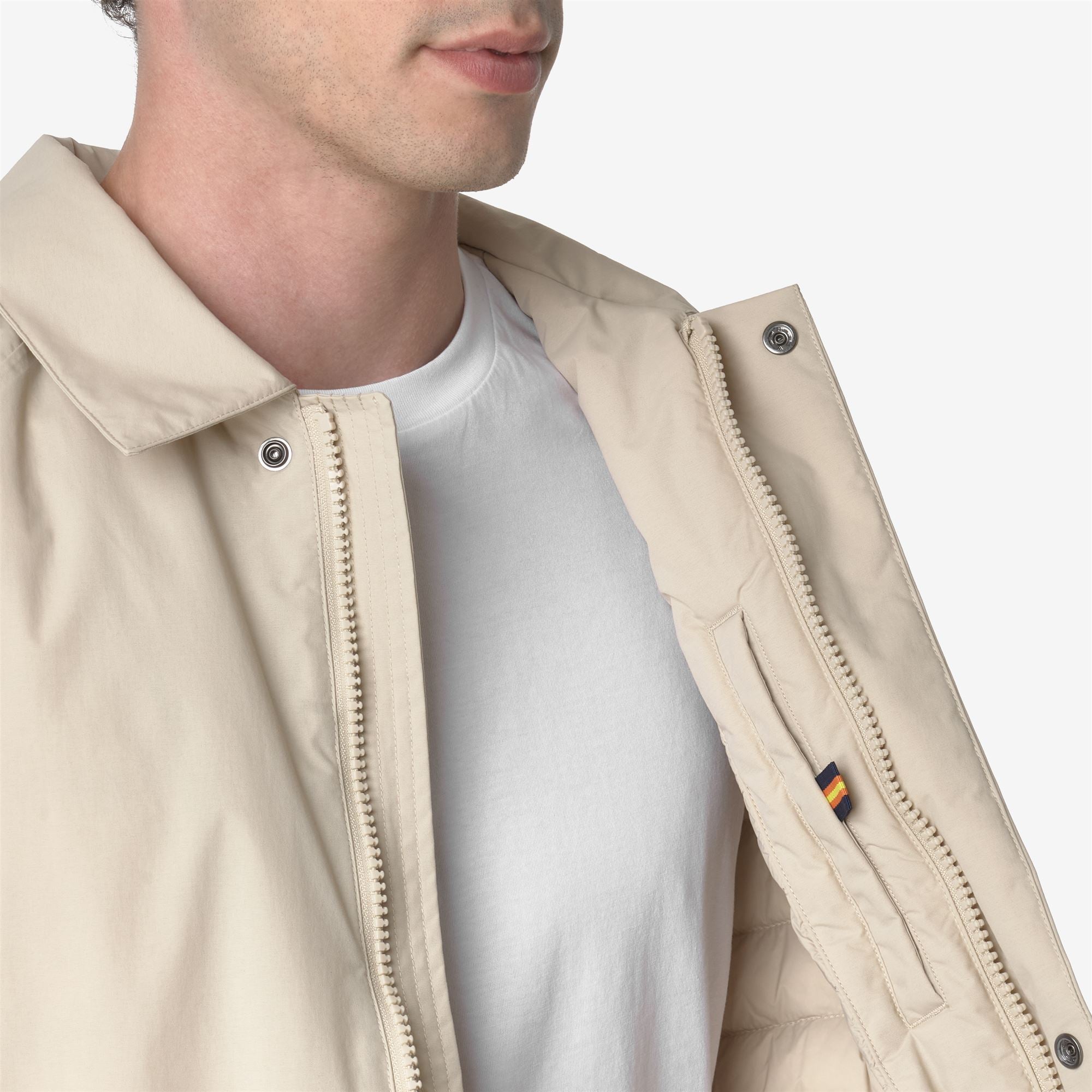 k-way-montague-warm-ottoman-imperm-able-long-homme-beige-grey image 4