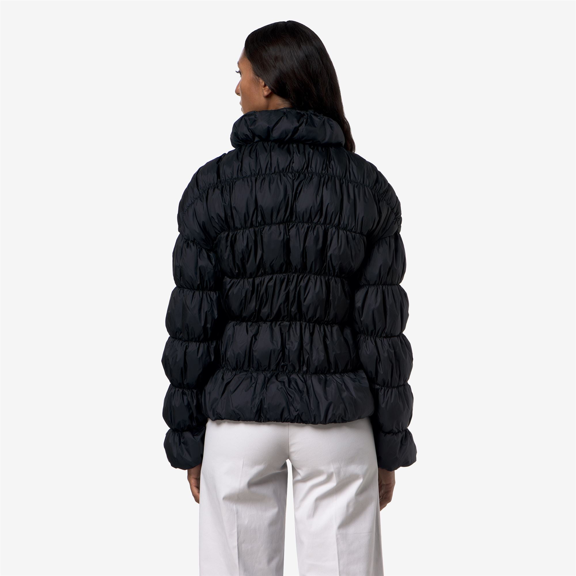 k-way-frayn-maxi-ruffles-veste-courte-femme-blue-depth image 3