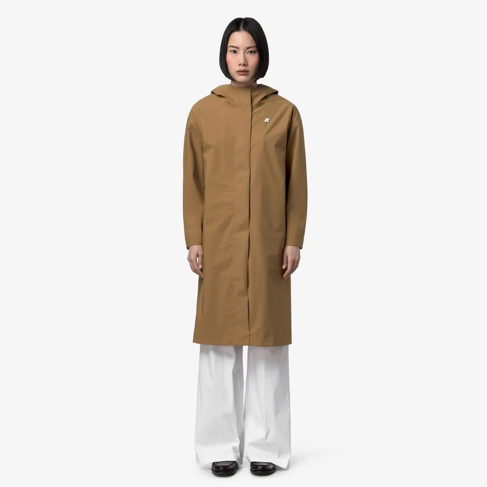 k-way-tigrit-stretch-2l-manteau-long-femme-brown-bistre image 1