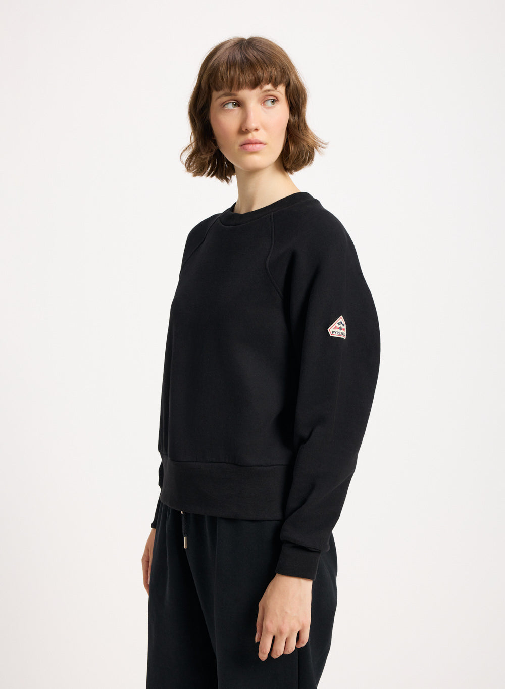sweatshirt-femme-pyrenex-mood-noir-en-coton-biologique image 1