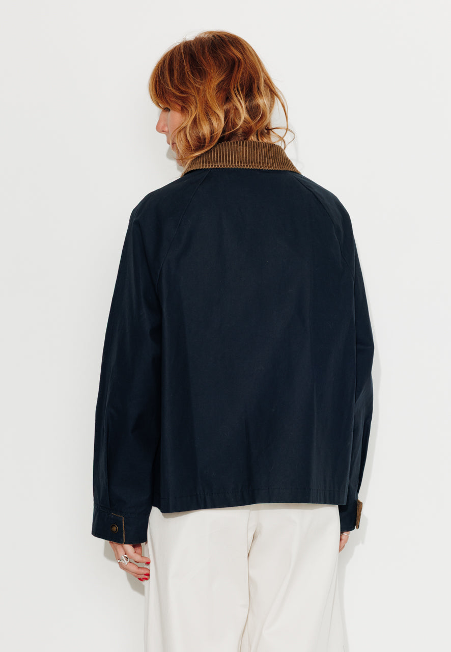 trench-coat-sorbus-imperm-able-court-oversize-coton-staywax-marine image 7