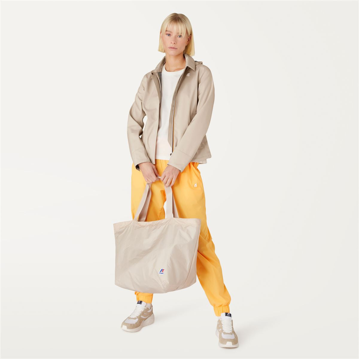 k-way-lilla-bonded-jersey-veste-courte-femme-beige-lt image 4