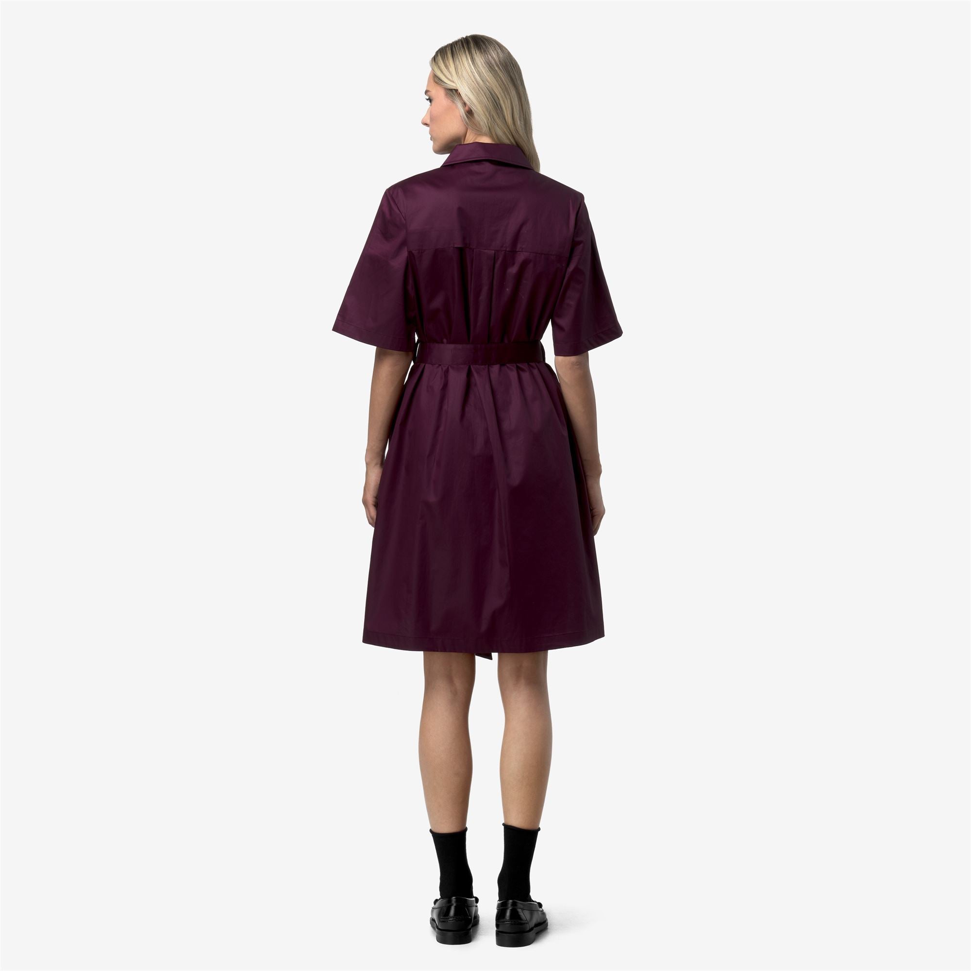 k-way-nouaille-shiny-cotton-robe-courte-femme-violet-mauve-wine image 3