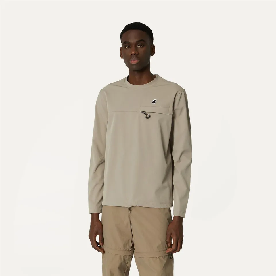 k-way-imperty-polaire-pull-unisexe-beige-taupe image 1