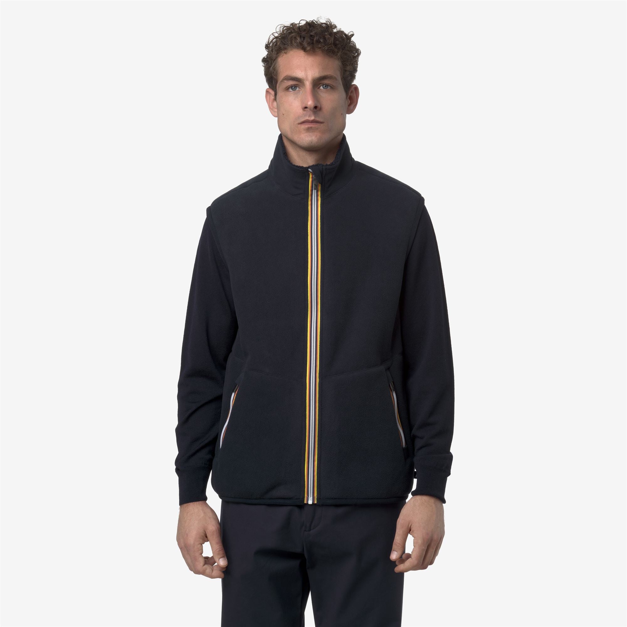 k-way-yannick-sherpa-polar-double-gilet-homme-blue-depth image 4